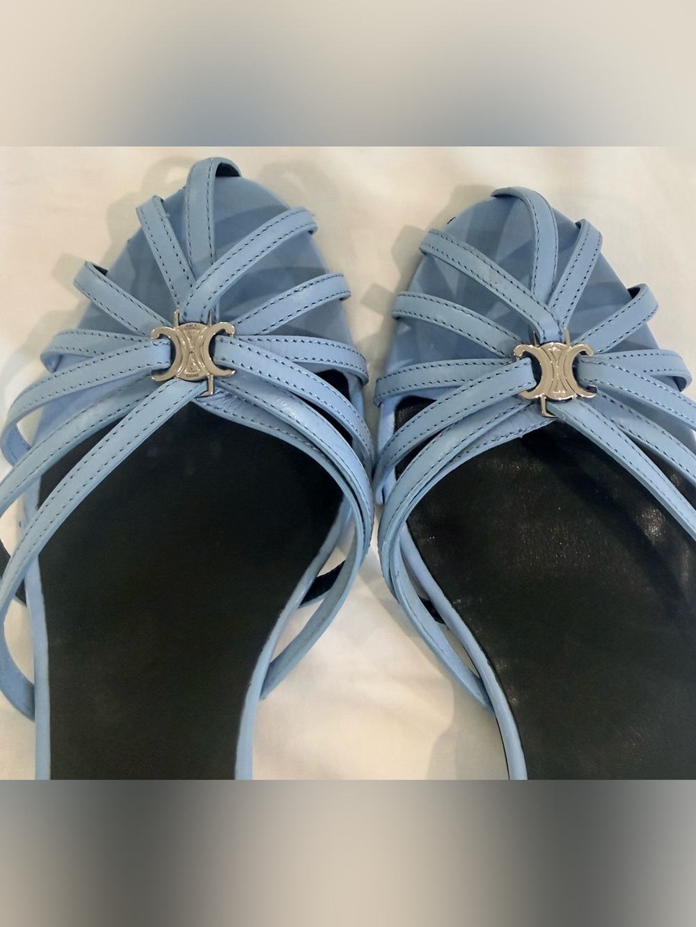 Celine Triomphe Sandal in Lambskin - Picture 12 of 12